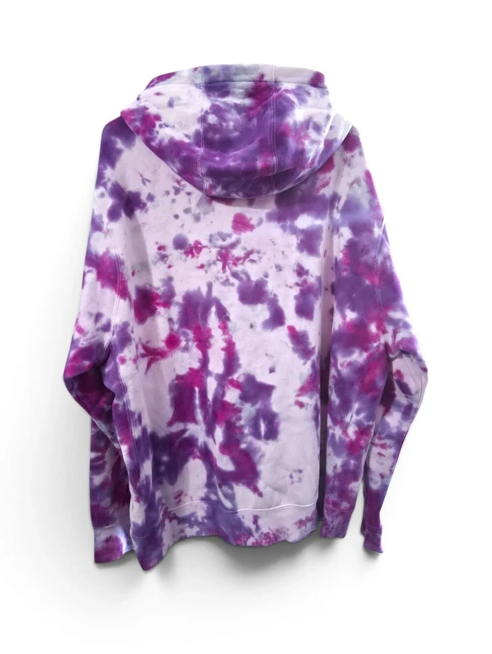 Nike Club Fleece Tie Dye Pullover Hoodie Purple Fuchsia XXL